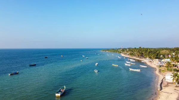 Luftaufnahme Des Pamban Beach Rameswaram Tamil Nadu Indien Schuss Von — Stockfoto