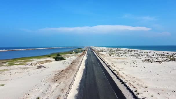Veien Til Slutten Verden Dhanushkodi Landsby Rameshwaram Island Delstaten Tamil – stockvideo