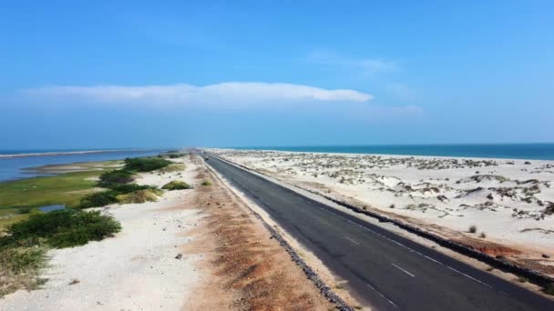 Road End World Dhanushkodi Village Rameshwaram Island State Tamil Nadu — Vídeo de Stock