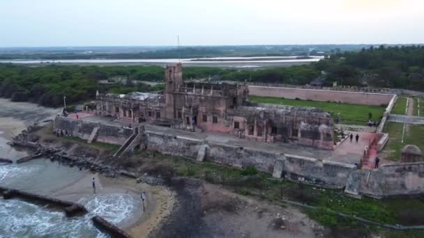 位于Tranquebar的丹麦要塞 泰米尔纳德邦 — 图库视频影像