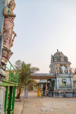 Chennai, Tamil nadu, Hindistan, 9 Mart 2022 Shri ashtalakshmi tapınağı Elliot 'un Chennai, Tamil Nadu Hindistan' daki plajına yakın tarihi bir Hindu tapınağı..