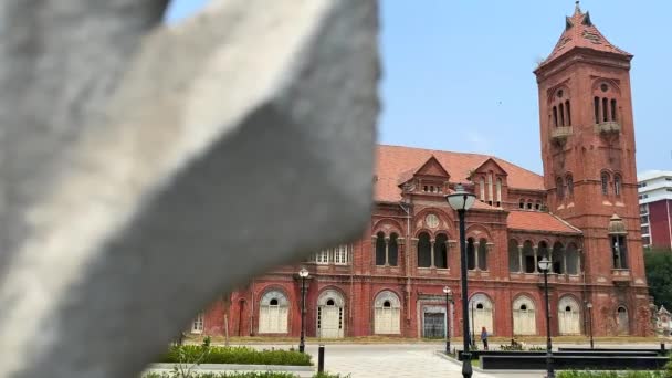 2022年3月22日 印度钦奈 塔米尔纳杜 维多利亚公共大厅市政厅 钦奈塔米尔纳杜的英国建筑 难以置信的印度 — 图库视频影像