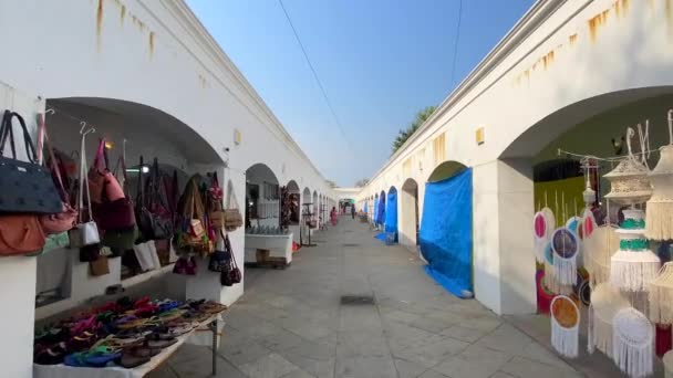 Puducherry Inde Mars 2022 Bazar Artisanal Podichéry Inde Les Gens — Video