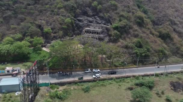 Undavalli Vijayawada Andhra Pradesh India Marzo 2022 Grotte Undavalli Esempio — Video Stock