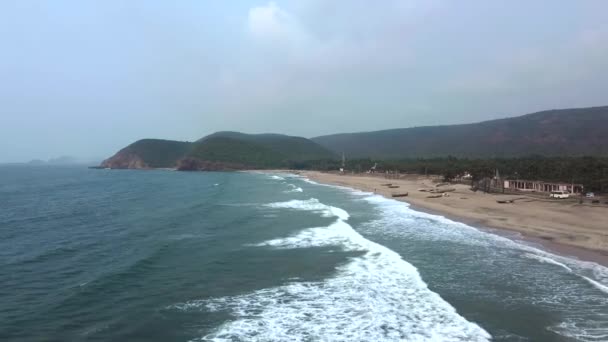 Stranden Yarada Vid Visakhapatnam Vizag Andhra Pradesh Indien Asien Stranden — Stockvideo
