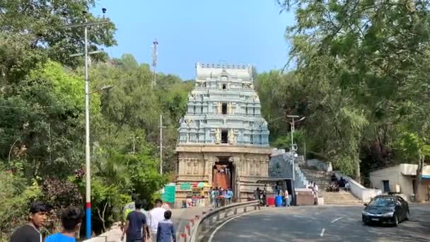 Tirupati Andhra Pradéš Indie Března 2022 Barevný Pohled Davy Lidí — Stock video
