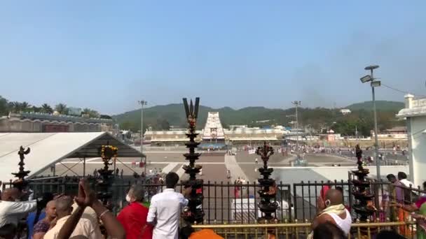 Tirupati Andhra Pradesh India Marzo 2022 Una Colorida Vista Las — Vídeo de stock