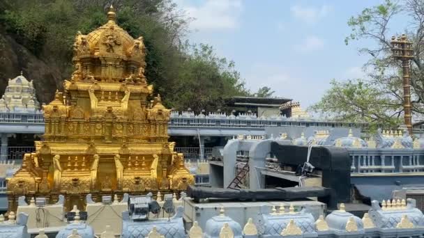 Kanaka Durga Ammavari Tempio Dorato Kanaka Durgamma Tempio Krishna Lanka — Video Stock