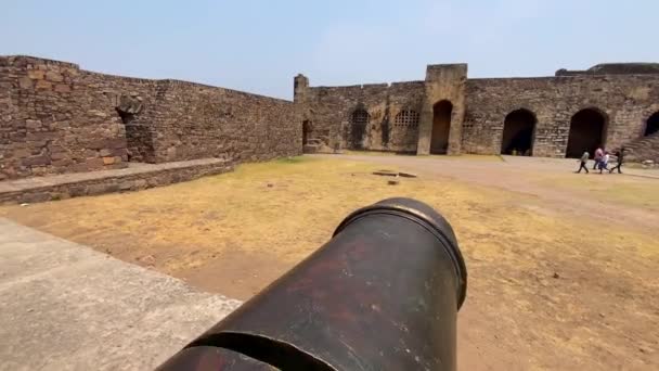 Хайдербад Телангана Индия Марта 2022 Года Историческая Архитектура Крепости Голконда — стоковое видео