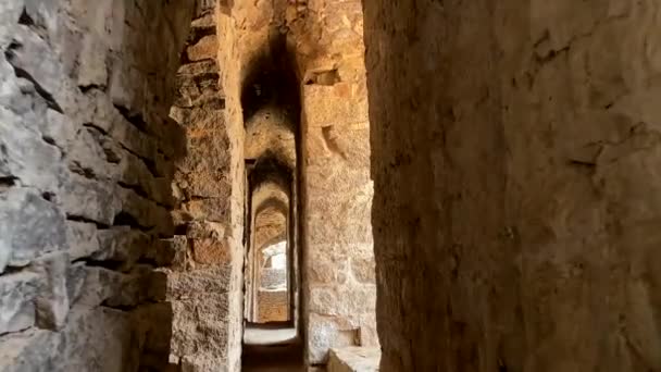 印度海得拉巴的历史建筑Golconda Fort是由Qutb Shahi Sultans在11世纪建造的 — 图库视频影像