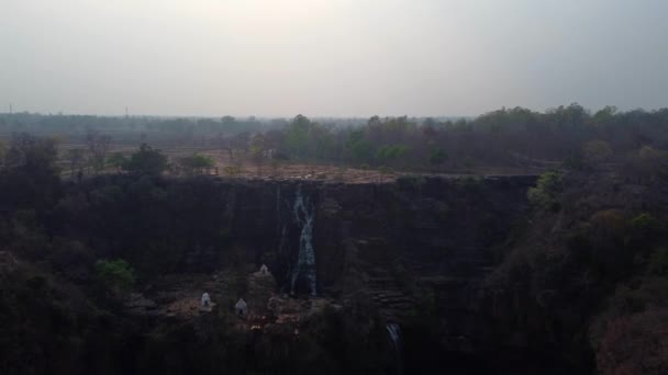 Der Tirathgarh Wasserfall Liegt Kanger Valley Nationalpark Eine Weiße Kaskade — Stockvideo