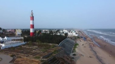 Gopalpur, Odisha, Hindistan 2 Nisan 2022. Gün batımı Gopalpur deniz uçağı manzaralı, Odisha, Hindistan.