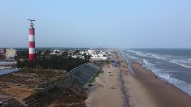 Gopalpur Odisha India Abril 2022 Puesta Sol Playa Gopalpur Vista — Vídeos de Stock