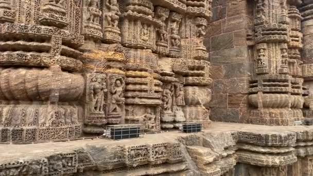 Odisha India April 2022 People Visiting Famous Konark Sun Temple — Stock Video
