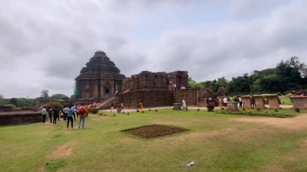 Odisha Hindistan Nisan 2022 Ünlü Konark Güneş Tapınağı Ziyaret Eden — Stok video