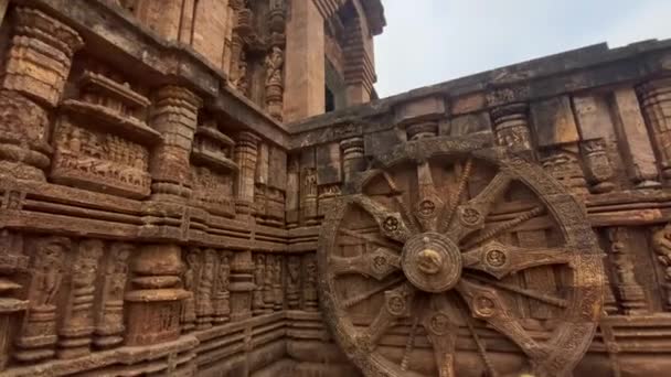 13世紀に建てられた有名なコナークサン寺院 インドのコナークにあるサン寺院 — ストック動画