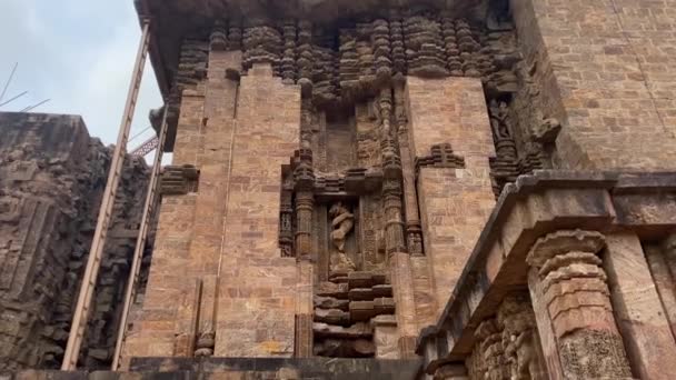 13世紀に建てられた有名なコナークサン寺院 インドのコナークにあるサン寺院 — ストック動画