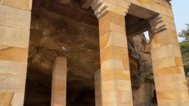 Odisha, puri, Hindistan, 4 Nisan 2022. Rani Gumpha ya da kraliçenin mağarası 