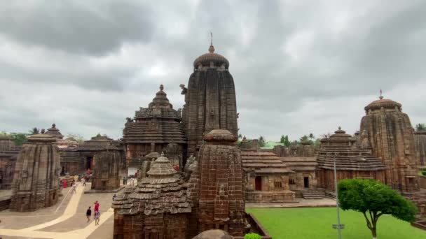 Одіші Пурі Індія Квітня 2022 Року Храм Лінгараджі Побудований Столітті — стокове відео