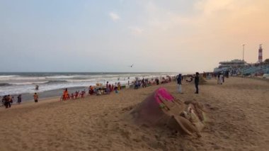 Gopalpur, Odisha, Hindistan 2 Nisan 2022 Gopalpur sahili yakınlarındaki Gopalpur sanatını seviyorum, Odisha, Hindistan.