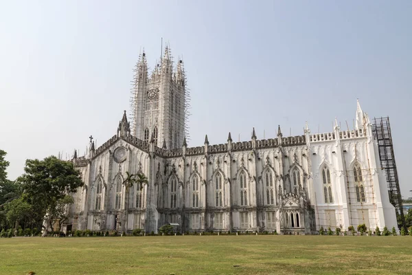 Paul Cathedral Een Kerk Kolkata West Bengalen India Stockafbeelding