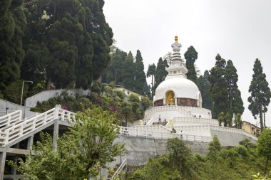 Darjeeling, Batı Bengal, Hindistan, 22 Nisan 2022 Japonya dünya barışı pagoda darjeeling Hindistan