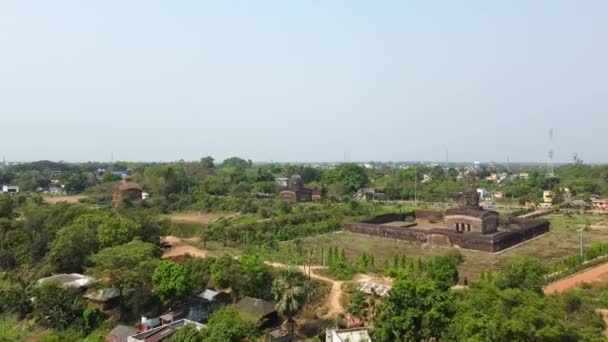 Bishnupur Bengal Zachodni Indie Kwietnia 2022 Ozdobnie Rzeźbione Terakotowe Hinduskie — Wideo stockowe