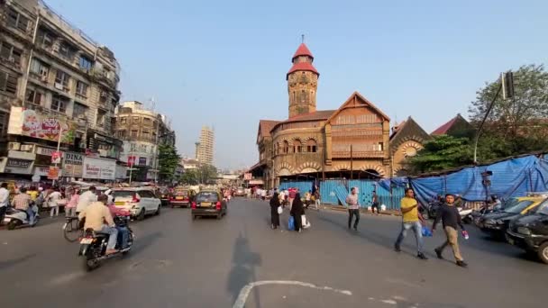 Mumbai Hindistan Aralık 2023 Mumbai Maharashtra Hindistan Daki Tarihi Crawford — Stok video