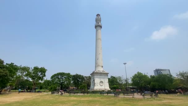 Kolkata Bengala Occidental India Abril 2022 Shaheed Minar Terrenos Brigada — Vídeo de stock