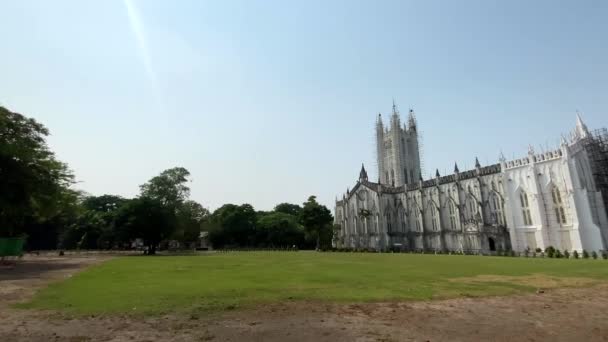 Igreja Catedral São Paulo Localizada Calcutá Bengala Ocidental Índia — Vídeo de Stock