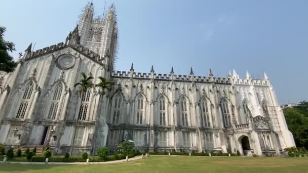 Église Cathédrale Saint Paul Située Kolkata Bengale Occidental Inde — Video