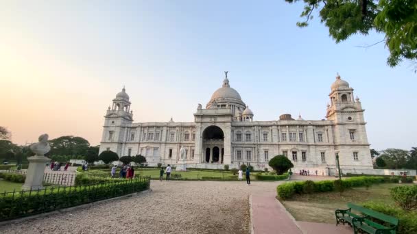 Kolkata West Bengal India April 2022 Side View Famous Victoria — Stock Video