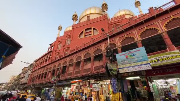 Kolkata Západní Bengálsko Indie Dubna 2022 Mešita Nakhoda Hlavní Mešita — Stock video