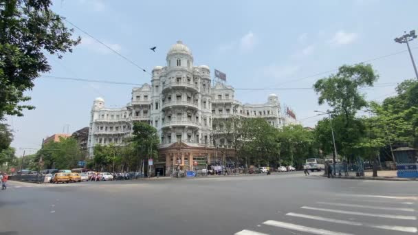 Kolkata West Bengal India April 2022 Esplanade Herenhuizen Gebouwd Tijdens — Stockvideo