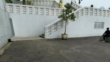 Darjeeling, Batı Bengal, Hindistan, 22 Nisan 2022 Japon Budist Tapınağı. Darjeeling ya da Japonya 'nın Darjeeling' deki dünya barışı tapınağı.