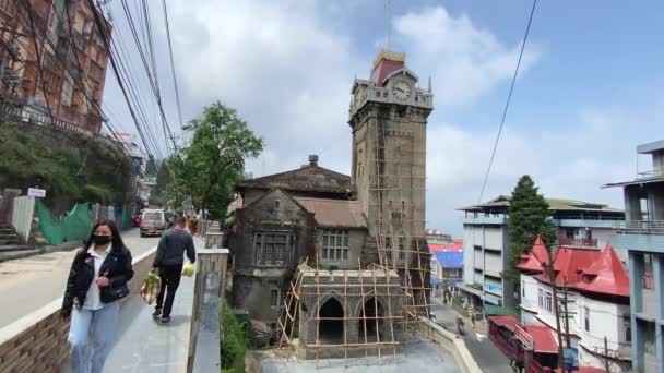 Darjeeling West Bengal Ινδία Απριλίου 2022 Άποψη Του Πύργου Της — Αρχείο Βίντεο