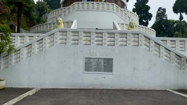 Дарджилинг Западный Бенгал Индия Апреля 2022 Японский Буддистский Темпл Дарджилинг — стоковое видео