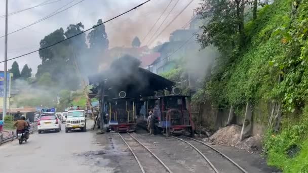 Darjeeling Bengale Occidental Inde Avril 2022 Darjeeling Steam Loco Shed — Video