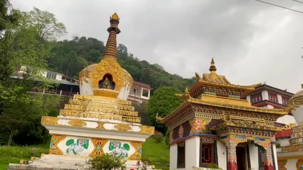 Gangtok Sikkim Indien April 2022 Ranka Kloster Eller Lingdum Eller — Stockvideo