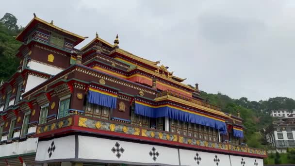 Gangtok Sikkim Indie Dubna 2022 Klášter Ranka Nebo Lingdum Nebo — Stock video