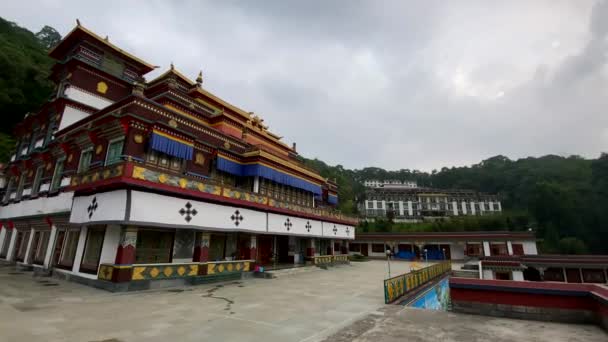 Gangtok Sikkim India Abril 2022 Ranka Monastery Lingdum Pal Zurmang — Vídeos de Stock