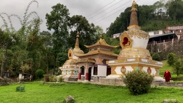 Gangtok Sikkim Indien April 2022 Ranka Kloster Oder Lingdum Oder — Stockvideo