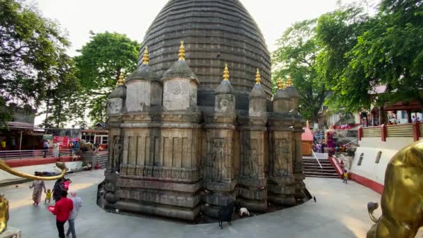 Guwahti Assam Indien April 2022 Kamakhya Tempel Helig Hindu Helgedom — Stockvideo