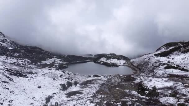 Tawang Strada Bumla Pass Arunachal Pradesh India Paesaggio Montagne Innevate — Video Stock