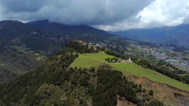 Monastère Tawang Situé Dans Ville Tawang District Tawang Dans État — Video