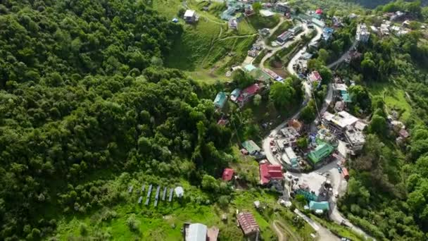 Jang Město Hluboko Údolí Jang Tawang Okresu Arunachal Pradesh Obklopen — Stock video