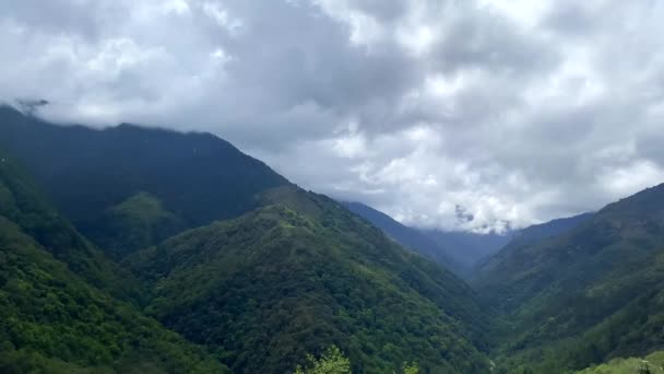 Krajobraz Góra Himalajów Rzeka Senge Dzong Arunachal Pradesh Indiach — Wideo stockowe