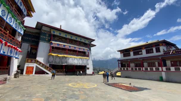 Tawang Arunachal Pradesh Indien Mai 2022 Unglaublich Schönes Kloster Von — Stockvideo