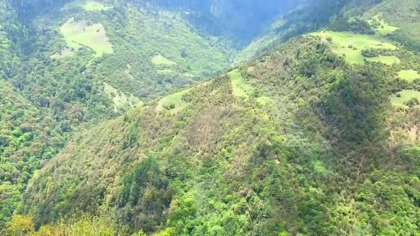 Hindistan Arunachal Pradesh Kentindeki Tawang Kasabasında Himalayalar Manzara Dağları — Stok video
