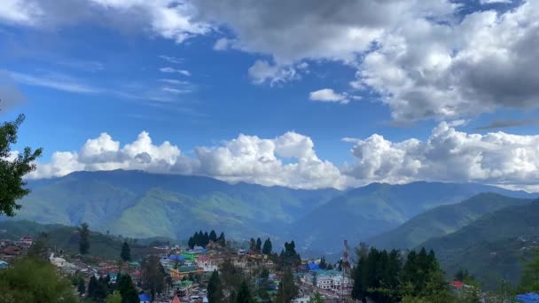 Landskapet Bergen Himalaya Bomdila Stad Arunachal Pradesh Indien — Stockvideo
